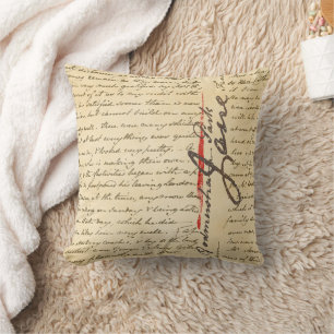 Coussin LETTRE Jane Austen