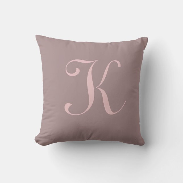 Coussin Lettre K Monogramme Initiale Personnalisée (Recto)