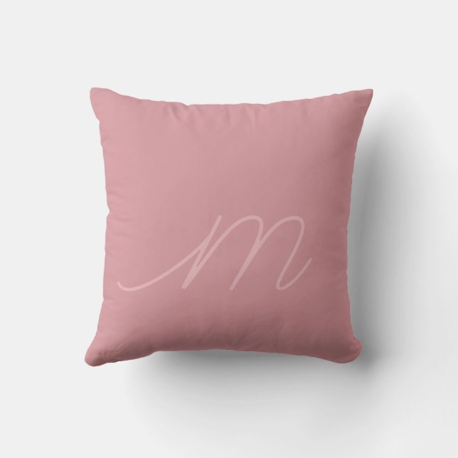 Coussin Lettre minuscule rose de script (Verso)