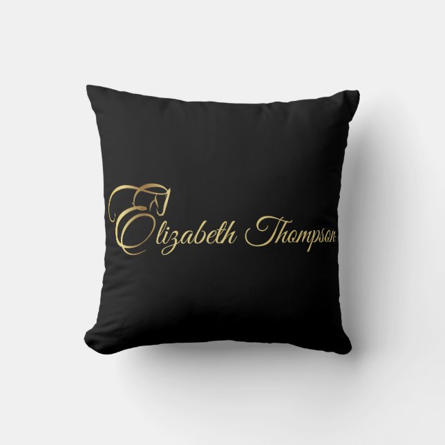 Coussin Lettre monogramme E Cheval en or (Recto)