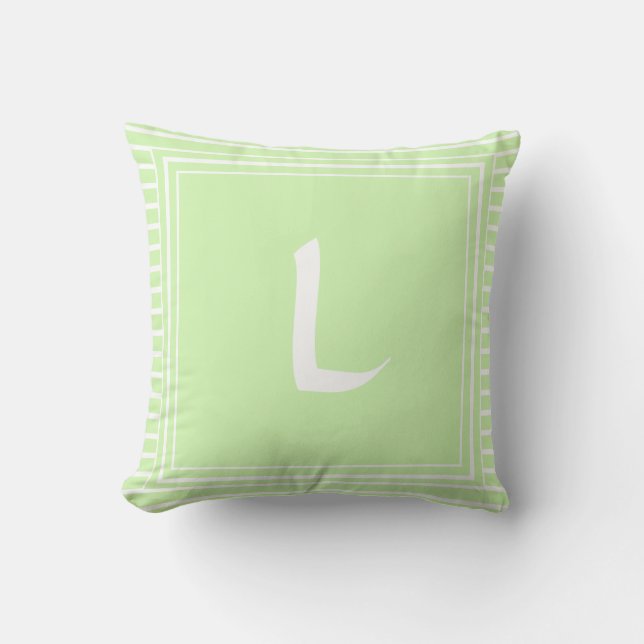 COUSSIN LETTRE MONOGRAPHIQUE CADRE BLANC TISSES COUCHON (Recto)