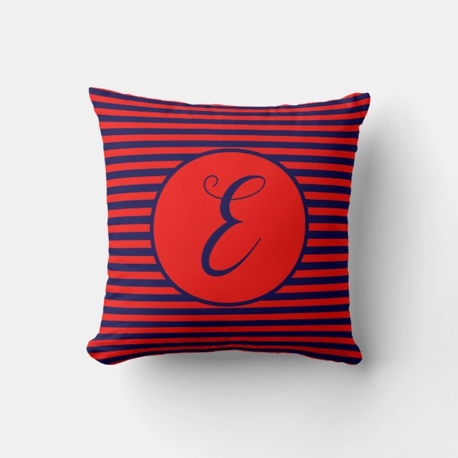 Coussin LETTRE MONOGRAPHIQUE CADRE Bleu CHAUSSURES (Recto)