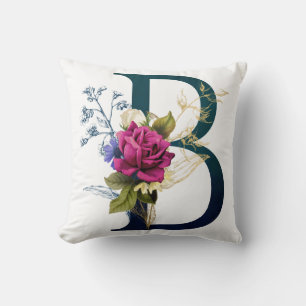 Coussin LETTRE MONOGRAPHIQUE Florale B