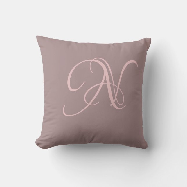Coussin Lettre N Monogramme Initiale Personnalisée (Recto)
