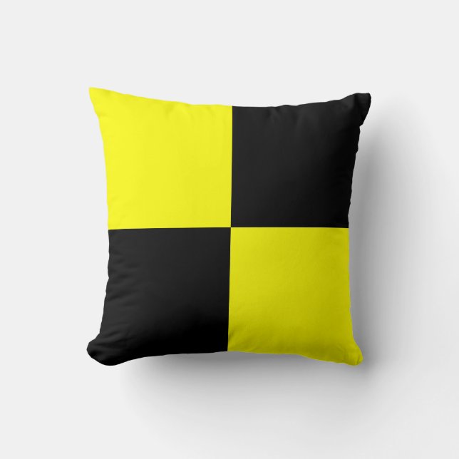Coussin Lettre nautique L de signal de drapeau (Recto)
