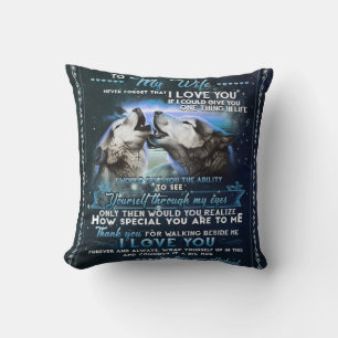 Coussin Lettre personnalisée à ma femme de la part de mon