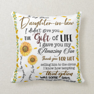 Coussin Lettre Personnalisée À Ma Fille En Droit