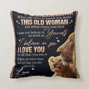 Coussin Lettre personnalisée à ma petite-fille