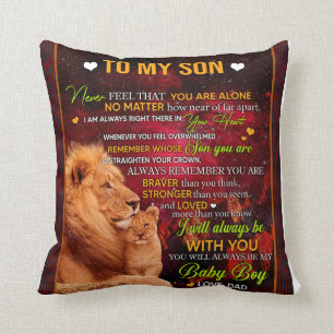 Coussin Lettre Personnalisée À Mon Fils Amour De Papa Li