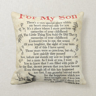 Coussin Lettre Personnalisée À Mon Fils, Fils Birthday G