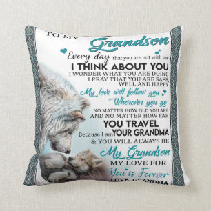 Coussin Lettre personnalisée à mon grand-fils amour grand-