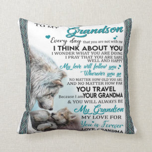 Coussin Lettre personnalisée à mon petit-fils