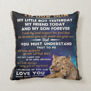 Coussin Lettre Personnalisée À Notre Fils, Cadeau D'Anni