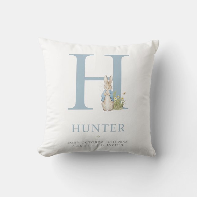 Coussin Lettre personnalisée par | H de lapin de Peter (Recto)