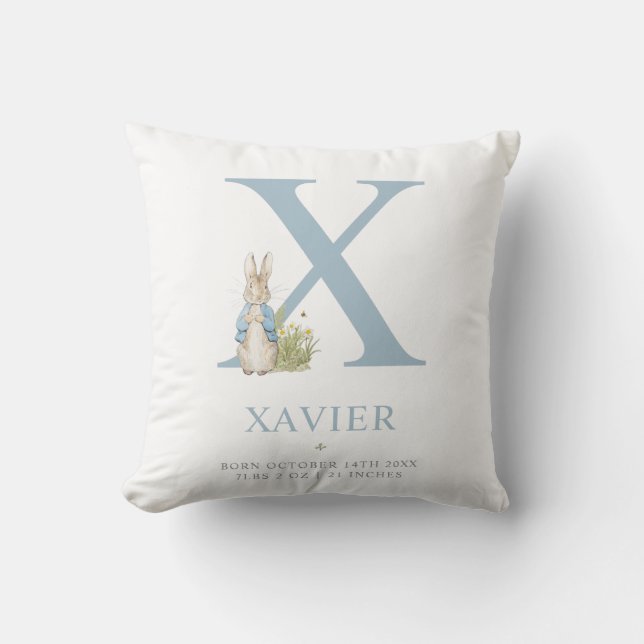 Coussin Lettre personnalisée par | X de lapin de Peter (Recto)