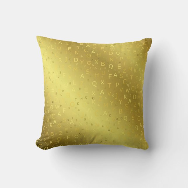 Coussin lettres de couleur brillant (Recto)