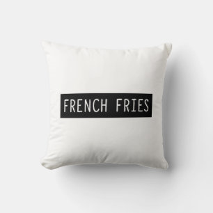 Coussin Lettres de vieille machine Fries