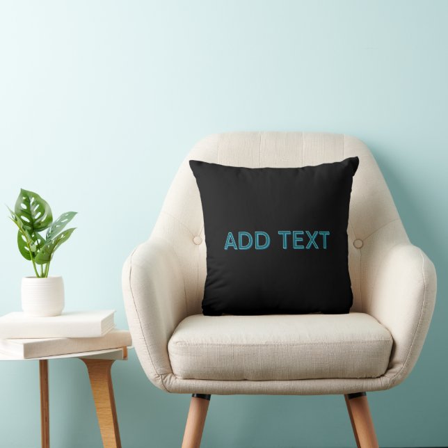 Coussin Lettres éditées modifiables avec ombre portée (Chaise)