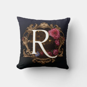 Coussin "Lettres stylisées 'R'