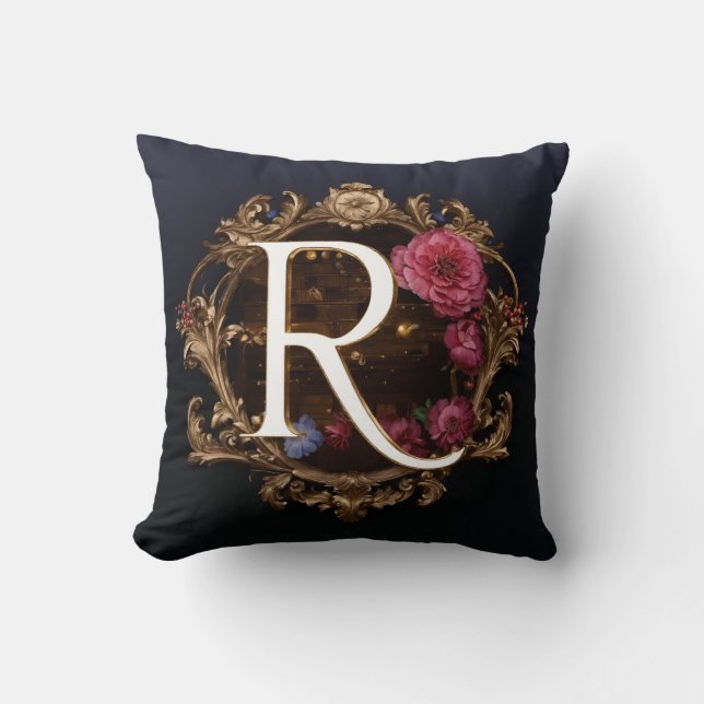 Coussin "Lettres stylisées 'R' (Recto)