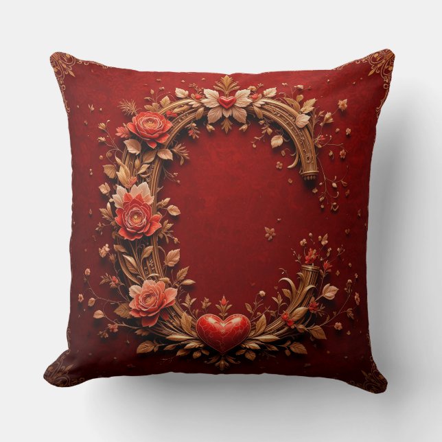 Coussin Lettrine Ornementale Élégante (Recto)