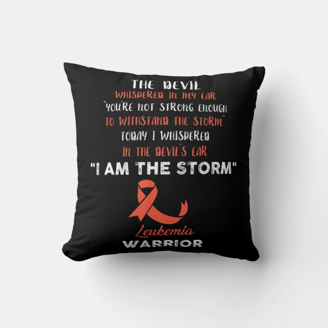 Coussin Leucémie Lutter contre le cancer Ruban 4 (Recto)