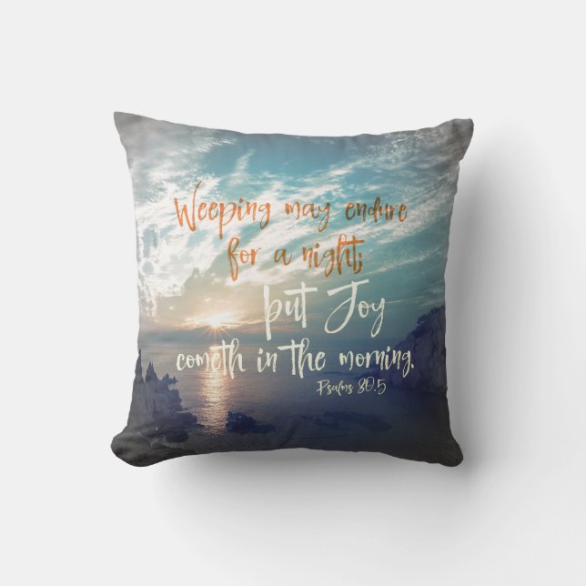 Coussin Lever de soleil avec joie arrive dans le Verse de  (Recto)