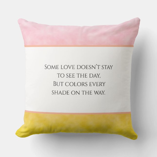 Coussin Lever de soleil dans des cieux de barbe à papa (Recto)