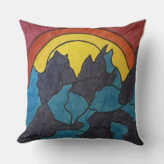 Coussin Lever de soleil dans les montagnes