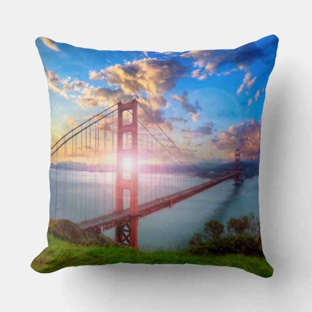 Coussin Lever de soleil de Golden Gate (Recto)
