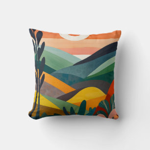 Coussin Lever De Soleil Sur Les Collines Rollantes