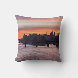 Coussin Lever de soleil sur l'île de la Cité et Notre Dame