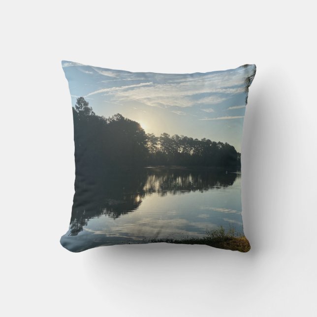 Coussin Lever de soleil sur un lac de Géorgie (Recto)