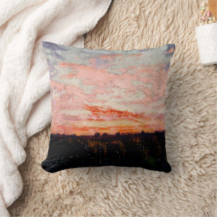 Coussin Lever du soleil ou coucher du soleil par Abbott Ha