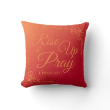 Levez-vous et priez 1 Thess 5:17 Rouge Orange