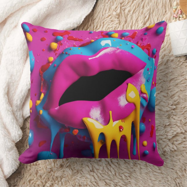 Coussin Lèvres 3D - (Couverture)