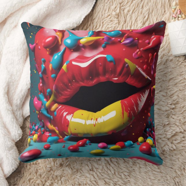Coussin Lèvres 3D - (Couverture)