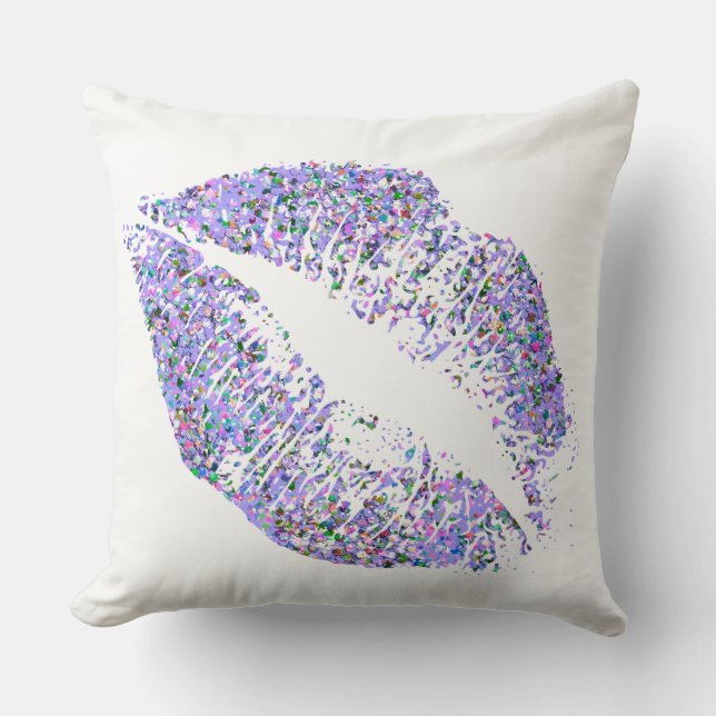 Coussin Lèvres à Parties scintillant multicouleur Grit #11 (Recto)
