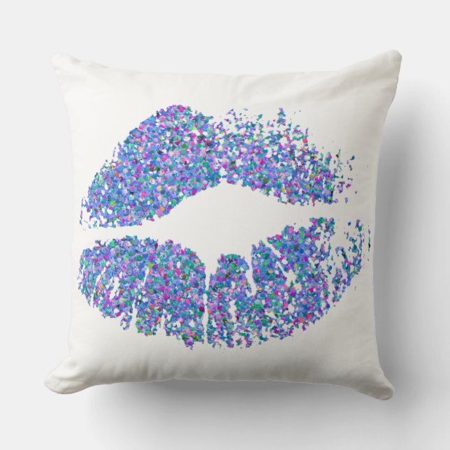 Coussin Lèvres de Parties scintillant Grit Multicolor (Recto)