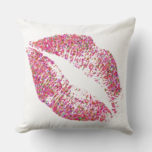 Coussin Lèvres de Parties scintillant multicouleur Grit #7 (Recto)