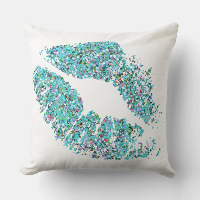 Coussin Lèvres Pailletées Multicolores Grit #13 (Recto)