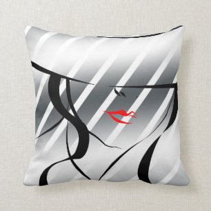 Coussin Lèvres rouges