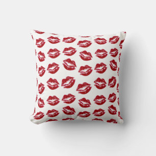 Coussin Lèvres rouges