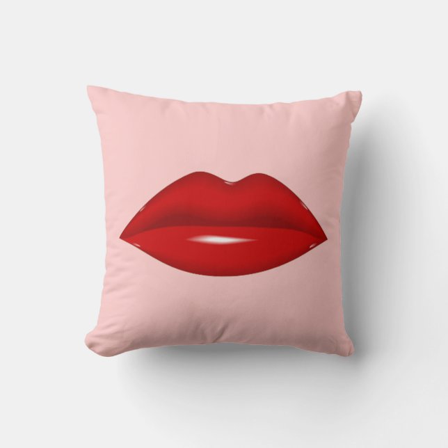 Coussin Lèvres rouges rouges (Recto)