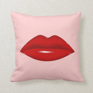 Coussin Lèvres rouges rouges