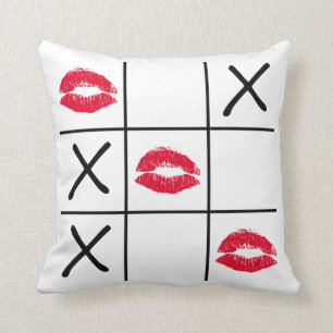 Coussin Lèvres Tic Tac Toe