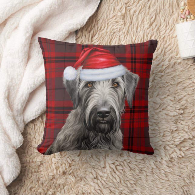 Coussin Lévrier Irlandais Noël Plaid Rouge Fêtes (Couverture)