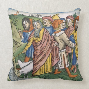 Coussin L'exode 17 1-7 Moïse fait l'écoulement d'eau à