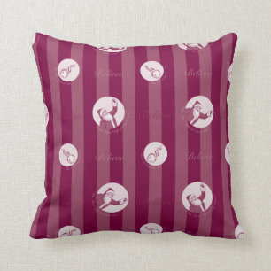 Coussin L'Express polaire   Motif du Père Noël rayé