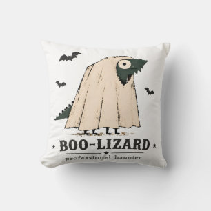 Coussin Lézard Boo Dragon Barbu Art de fantôme d'Halloween